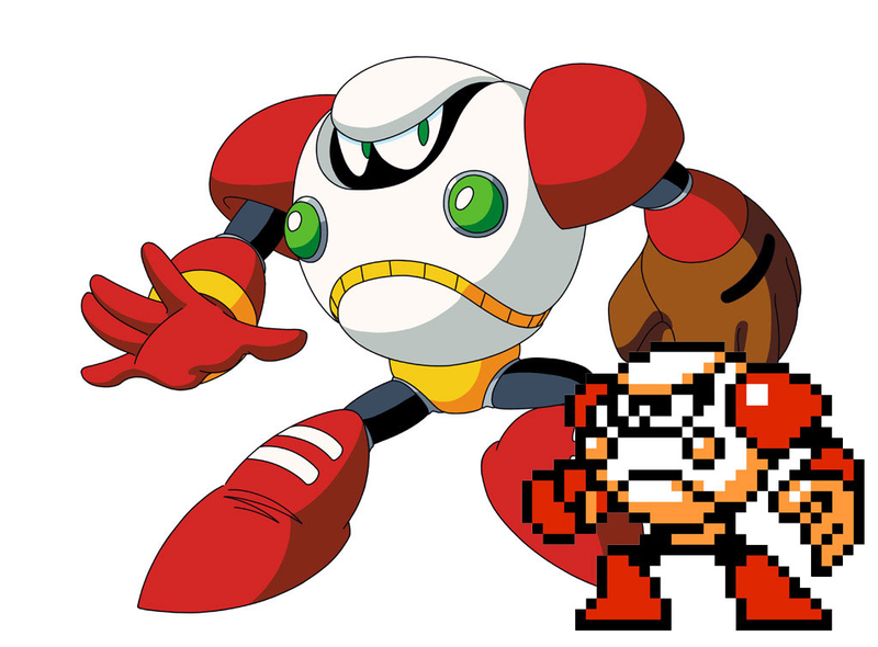 Illustration for article titled Mega Man 10 Robot Masters Sprites Vs. Art